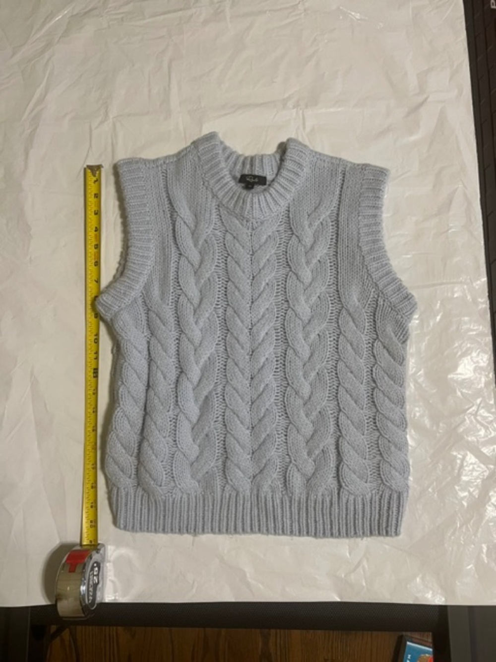Rails Alexis Sky Blue Sleeveless Wool Sweater Size XS
